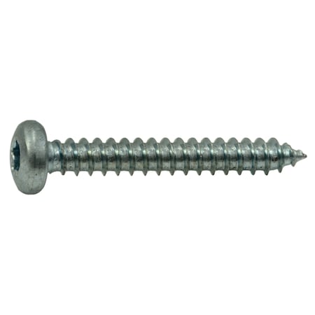 Midwest Fastener Sheet Metal Screw, #6 x 1 in, Zinc Plated Steel Pan Head Torx Drive, 30 PK 37057